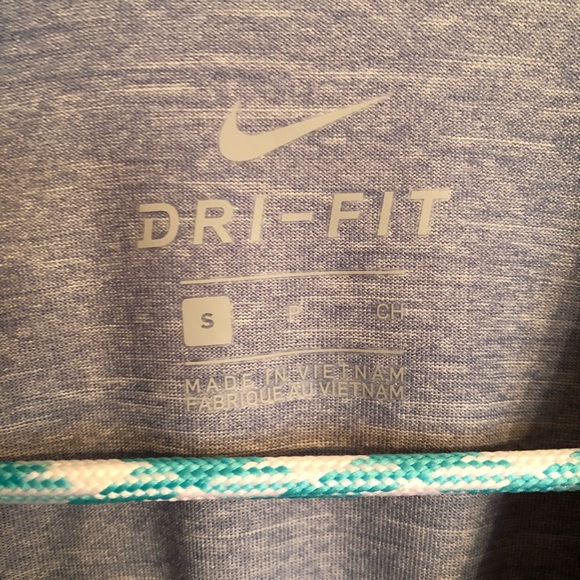 NEW Nike Dry-fit Heather Hydroguard long sleeve Blue Shirt S - Picture 3 of 6